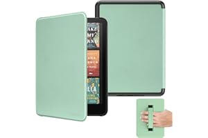 MoKo Custodia Compatibile con 7" Kindle Paperwhite(12th Gen-2024) e Kindle Colorsoft Signature Edition 2024, Custodia Leggera con Cinghia Auto Wake/Sleep per Kindle Paperwhite 2024, Verde Agave