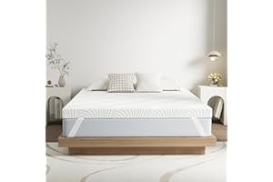 Matoresu 10CM Mattress Topper Double Bed with Removable Washable Zipped Cover, Double Mattress Topper High-Density Foam for Pressure Relief, Firm (135x190x10cm)