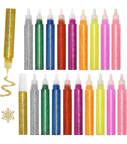 Nicpro Ensemble de peinture lavable de 18 couleurs grandes pour enfant (250 ml, 8,4 oz), fournitures de peinture en vrac acrylique non toxique pour enfants pour l'art, l'artisanat, le DIY, l'affiche
