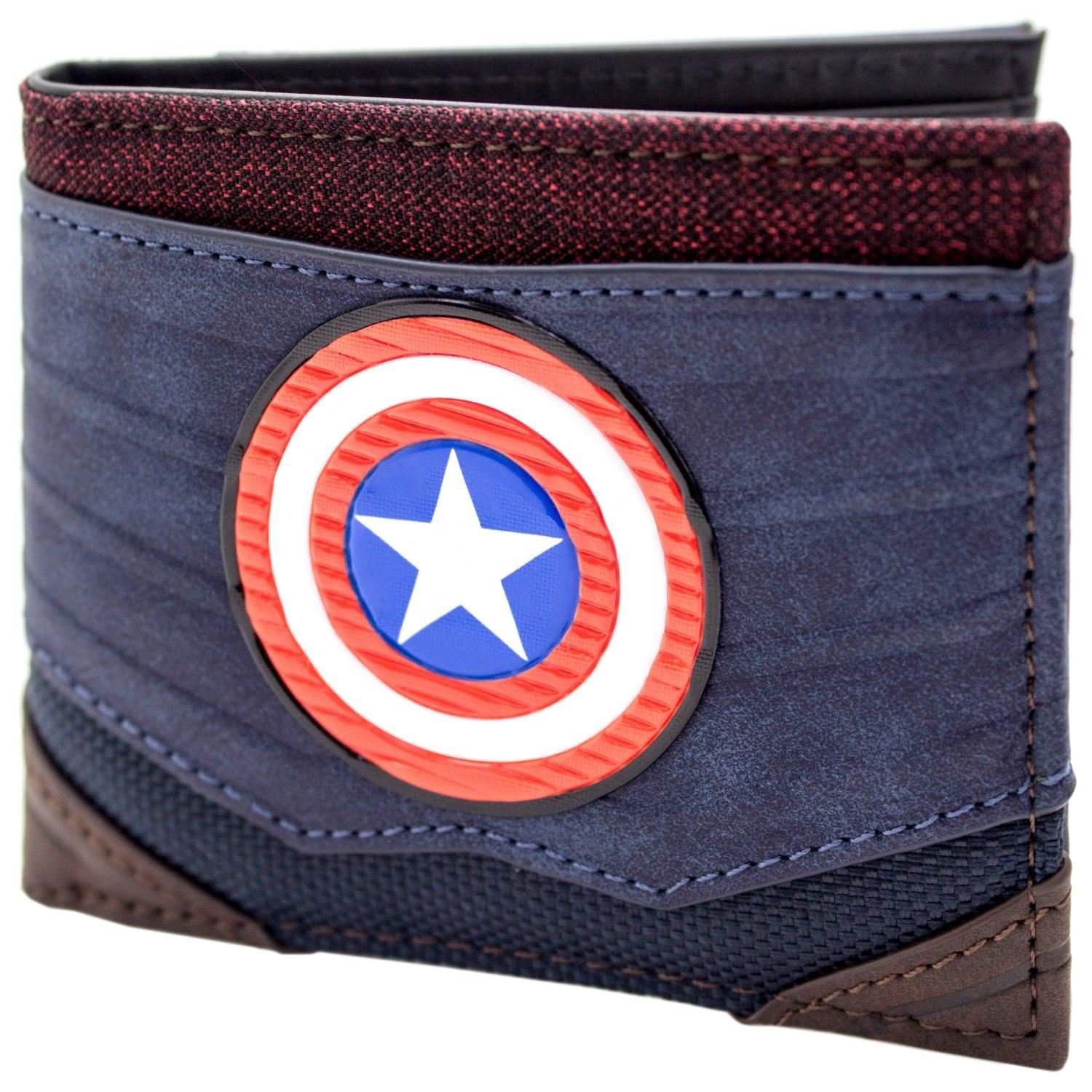 Marvel-Captain-America-Strukturierte-Anzugsart-Blau-Portemonnaie-Geldbrse