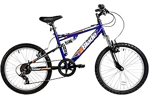 Dallingridge Blade Junior Full Sus Mountain Bike, 20" Wheel, 6 Speed - Metallic Royal Blue
