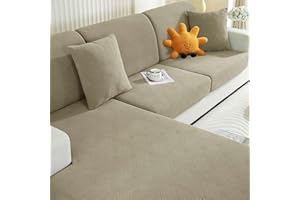 Ystyle Copriseduta Divano Elasticizzato, Copri Cuscini Divano, Coprisedile Per Divano, Universale Copricuscini Per Divani, Copricuscino Copri Seduta Divano(1 Posto, Cachi)