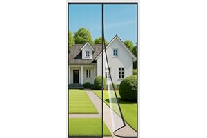 4UMOR Mosquitera Puerta Magnética 95x210cm Ensanchado Cinta de 3,8cm Sin Taladrar Cortina Mosquitera Exterior Cierre Automático para Balcón, Cocina, Dormitorio, Correderas, Garaje o Patio