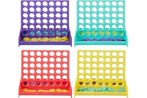 THE TWIDDLERS 24 Mini Juego Cuatro en Raya 8cm - Juguetes de Mesa para Niños, Regalos Cumpleaños, Ideas Bolsas de Fiesta, Detalles Alumnos, Juegos de Viaje y Piñatas