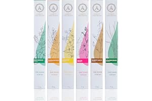 AAKRITI GALLERY AAKRITI Incenso Bastoncini di incenso naturale Masala | [15 Grammi] | Confezione Assortita da 6 Salvia Bianca, Citronella, Patchouli, Sandalo, Muschio, Gelsomino