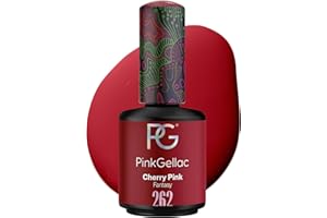 ‎PINK GELLAC Pink Gellac UV Gel Nagellack - 262 Cherry Pink 15 ml - Shellac Nagellack Rosa - Einfache Anwendung Gel Lack - Nagel Gel UV für 14 Tage schöne Nägel - UV Nagellack Made in Holland
