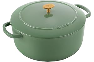 BALLARINI Bellamonte Auflaufform, Bräter, Dutch Oven, Emailliertes Gusseisen, Rund, 28cm, 7,0 L, Grün