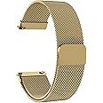 ProLook Stainless Steel Milanese Loop Adjustable Magnetic Band Strap Compatible with Huawei Watch GT/GT2/GT2e (46mm), Honor Magic Watch 2 46mm, Honor Magic Watch 46mm, Watch GS Pro (Gold)