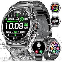 LIGE 2024 Slim horloge voor mannen met Bluetooth-oproep, 1,43 inch AMOLED Smartwatch met 100 sportmodi, hartslagmeter, slaap, IP68 waterdicht slim horloge voor Android iOS Champagne