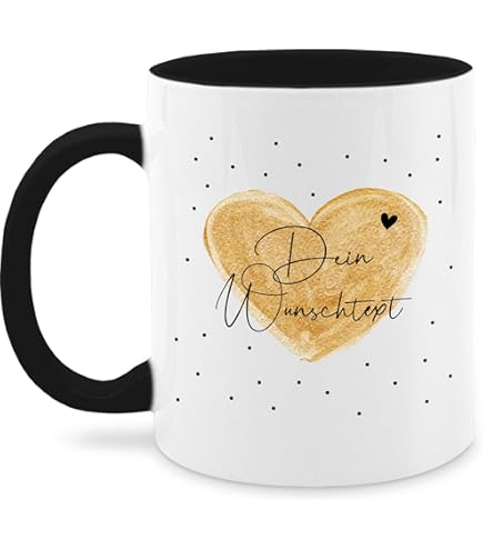 Emaille Becher Mit Konfetti-Motiv - 300ml, Weiß Mit Blau, Spülmaschinengeeignet