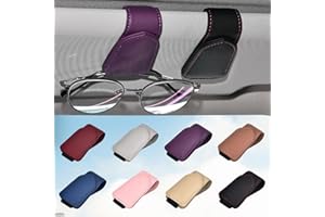 Modazon Brillenhalter für Auto, Sonnenbrillenhalter Auto, Magnetischer Leder-Sonnenbrillenclip für Autovisier, Autozubehör für Damen und Herren Innenraum, Visier Sonnenbrillenhalter Clip
