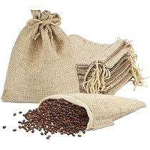 DUGYIRS 30 Sacs Toile Jute Avec Cordon - 13x18cm - Sacs Cadeaux Mariage Fête