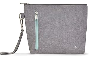 TIGGI Small Wet Dry Nappy Bag - Ideal for Swimming and On-The-Go Changes | Compact Changing Bag for Wet Clothes - Travel Nappy Bag with Three Compartments - Convenient and Stylish - Charcoal