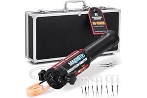 NEWTRY Magnetic Induction Heater Kit, 1500w Hand‑held Electromagnetic Flameless Bolt Heating Rusty Nuts Removal Tool with 8 Coils for Car Repair Garage Workshops, 220V