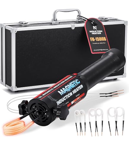 Chauffage à Induction Solary 1100W – 12 Bobines, Mallette Aluminium, Pour Desserrer Vis Rouillées Et Réparations Auto