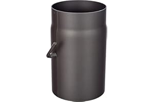 Kamino-Flam 331884 - Tubo con Válvula para Chimenea, Acero, Gris, 15 x 0,2 x 25 cm, 2 Unidades