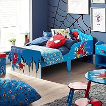 Disney Marvel Spider-Man Toddler Bed: Sturdy Wood Construction