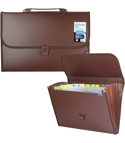 ZX Plus Leather File Folder 20-Leaf Certificate & Document