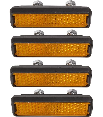 8 Réflecteurs De Pédale Orange Pour Vélo - Catadioptres Avec Vis, écrous, Rondelles - Sécurité Renforcée Nuit Et Faible Lumière