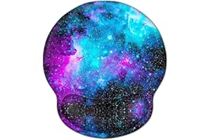 Mauspad Handgelenkstütze Unterstützung, ToLuLu Gel Ergonomische Mausmatte Gummibasis Mousepad, Handgelenkauflage Pad für Laptop-Computer Home Office Arbeiten Bequeme Schmerzlinderung, Galaxy