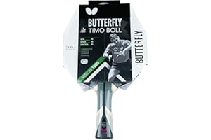 Butterfly® Timo Boll Vision 1000 rakieta do tenisa stołowego, profesjonalna rakieta do tenisa stołowego, dla zaawansowanych technicznie graczy, z certyfikatem ITTF Pan Asia, kształt uchwytu wklęsły