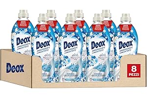 Deox - Ammorbidente Lavatrice Concentrato, 360 Lavaggi, Fiori di Primavera, Capi Morbidi e Profumati, con Tecnologia Fresh Protection, 900ml x 8 Confezioni
