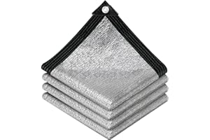VENSOVO 95% Aluminet Shade Cloth - 12x20FT Reflective Aluminium Shade Netting Sun Shade Cover with Grommets for Cars, Dogs, Outdoor, RV, Patio
