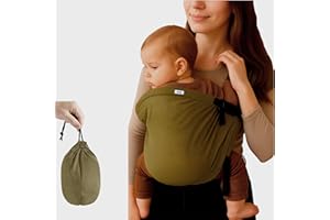 MUMA Fular Portabebe, Portabebes Lateral, Porta Bebes de 0 a 36 Meses – Sling Transpirable y Ligero (verde)
