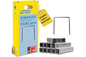 Rapid Fintrådsklammer Nr. 53, Benlängd 8 mm, Galvaniserat stål, 5000-pack