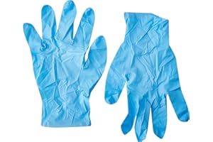 St John Ambulance Nitrile Examination Gloves, Powder Free, Blue, Size L (Pack of 1 Pair of Gloves)