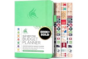 Clever Fox Budget Planner - Expense Tracker Notebook. Monthly Budgeting Organizer, Finance Logbook & Accounts Book, Bill Tracker, A5 (Mint Green)