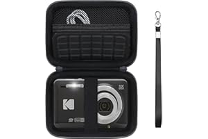 Supmay Digital Camera Case Compatible with Kodak PIXPRO FZ45 FZ55 FZ53 FZ43 Digital Camera, Vlogging Camera Storage Holder Travel Bag with Mesh Pocket for Battery, USB Cable, SD Card, Black