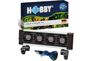 HOBBY Aquaristik Aqua Cooler V4 I Kühleinheit für Aquarien bis 300L I leise Aquarienkühlung mit 4 Ventilatoren I effektive Temperaturkontrolle I geeignet für Süßwasser- und Meerwasseraquarien