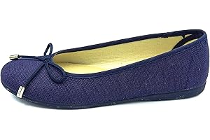 PULIDINES - manoletina de Lino para niña con un Lazo en el Empeine Niñas