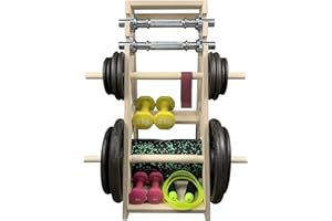 Meanswood Tydi Up | Weight holder | Home gym weight holder | Disc rack | Vertical disc weight holder | Wood