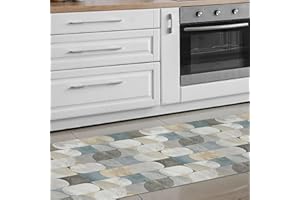 CREARREDA Tappeto cucina 120x50cm Artistic Cement vinile antiscivolo e lavabile Passatoia cucina in vinile, lavabile 100% made in Italy