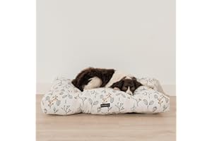 Dear Friend | Cama Perro 90x70x12 Gruesa y Acolchada 100% Algodón con Acabado Antimanchas - Cama Perro Antipelos, Trapo Húmedo y Desaparecen Manchas, Relleno Confortable, 100% Made in Spain