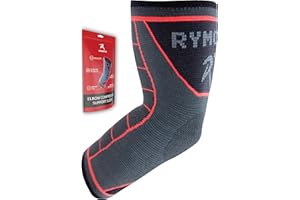 RYMORA Elbow Support Sleeve for Men and Women - Support for Tennis Elbow, Golfers Elbow, Tendonitis, Joint Pain Relief, Arthritis (Single Sleeve) (Large) [L]