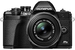 Olympus OM-D E-M10 Mark III S Micro Four Thirds System Camera Kit, 16 MP Sensor, 5-axis in body image stabilisation, 4K Video, black incl. M.Zuiko Digital ED 14-42mm F3.5-5.6 R Pancake black