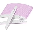 Professional Nail Files, 25pcs 180/240 Grit Double Sided Emery Board for Nails, Coarse Washable Nail Files for Acrylic Nails & Natural Nails, 25 Pack Fine Grit Nail File