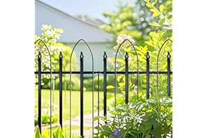 Thealyn Clôture de Jardin décorative en métal -61 H * 61 L cm * 5 Panels- Clôture Pliante pour Chien, Animal de Compagnie, Parterre de Fleurs, Cour, barrière pour Animaux