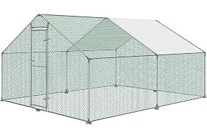 UISEBRT Kycklingbur 3 x 4 x 2 m – inhägnad med polyetentak för fjäderfä, kaniner, små husdjur, hundar (3 x 4 x 2 m)