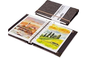 Lightwish Akvarellskissbok (20 ark) – 100 % syrafri bomull, akvarellpappersblock 600 g/m², kallpressad, 14 x 20 cm – Perfekt