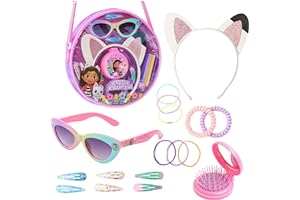 Gabby's Dollhouse Bolso de Mano para Niñas con Diadema, Gafas de Sol y Accesorios para el Cabello