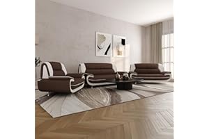 Imebel Sofa Set 3-2-1 für Wohnzimmer – Bequeme Couchgarnitur mit 3-Sitzer, 2-Sitzer & Sessel – Elegante Sitzgarnitur mit Stoffbezug – Ohne Schlaffunktion – Komfortable Polsterung – Modernes Design
