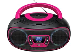 Denver DAB+ Boombox Mit DAB+/FM-Radio, Bluetooth-Funktion,Pink