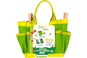 PLANÈTE PLANTE - Sac De Jardinage 6 Pieces - Silence ça pouse - 170629SP - Métal - Jardin - Nature - Plante - Fleurs - Pelle - Rateau - Arrosoir - Gant - Jeu Pour Enfant - À Partir de 3 ans