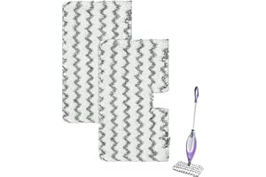 DLAIMI 2 PCS Steam Mop pads Replacement Compatible with Shark S3501, Shark Steam Pocket Mop with Scrub Strips Microfiber Pad S3500 Series S3601 S3550 S3801 S3901 SE450 S3601D S3901D