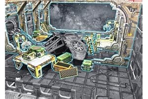Battle Systems Core Space Arrival Bay - Campo Espacial de 28 mm - Juego de Mesa - Paisajes de Ciencia ficción - Terreno Modular 3D - Wargaming BSTSFE001
