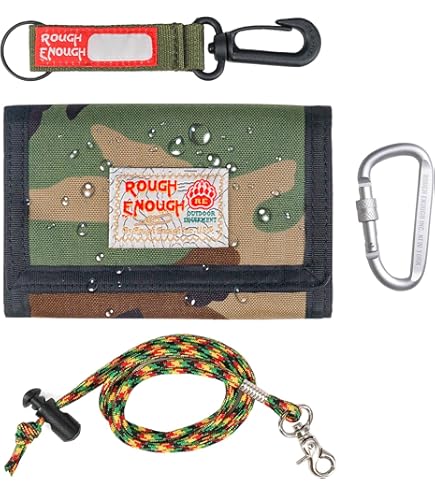 Kinder Geldbörse Mit Karabiner - Anti-Verlust Design Army Green